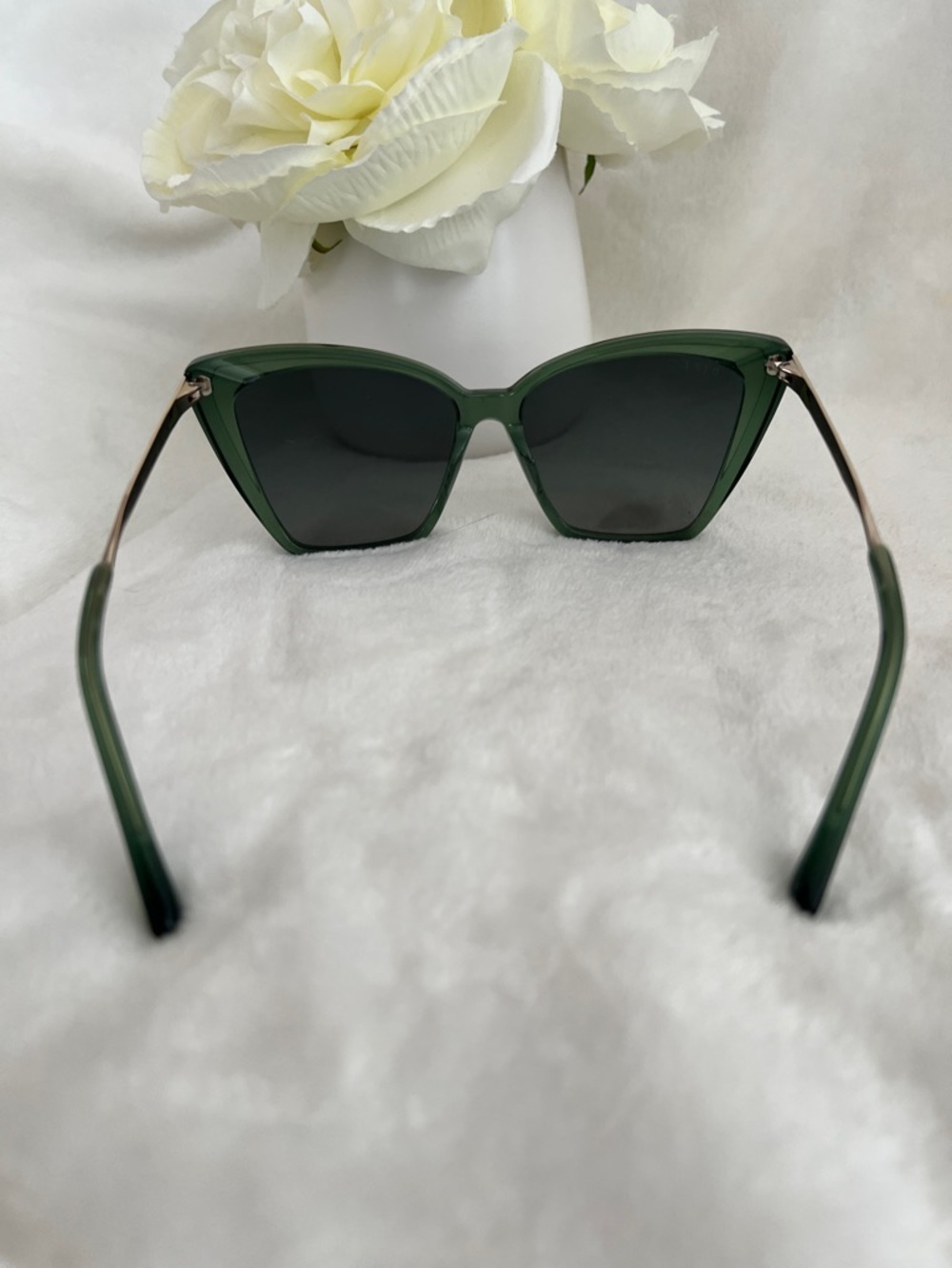 Dark Green Cat Eye Sunglasses - Women Accessories - Picture 6 of 7